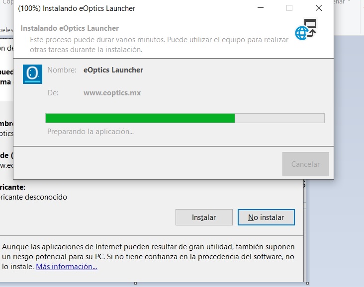 Instalando eoptics launcher