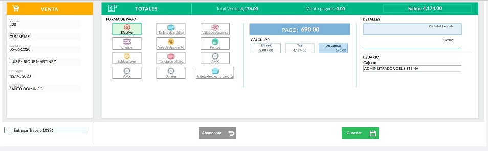 registro pago