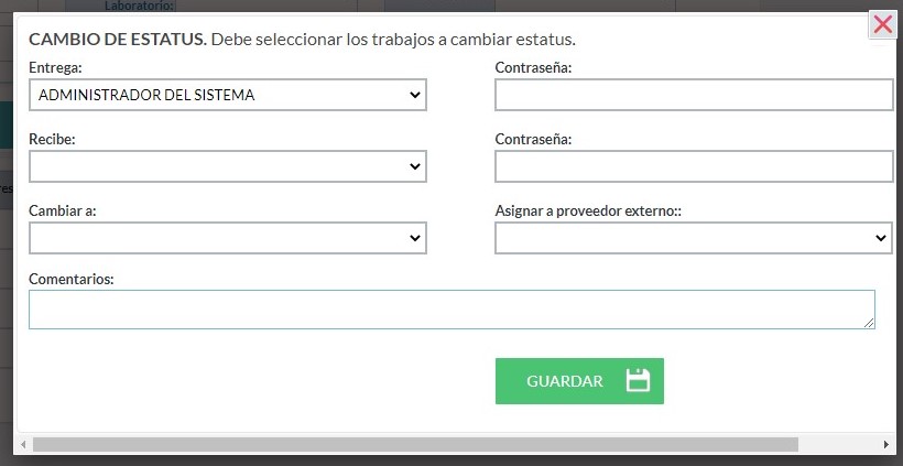 cambiar estatus orden