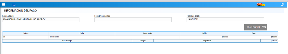 informacion pago empresa