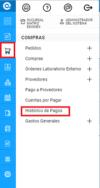 menu compras historico de pagos